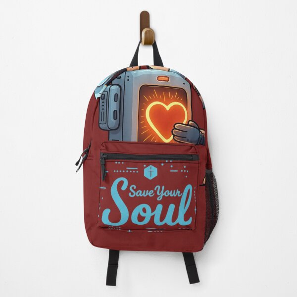 Item preview, Save Your Soul Cute Robot Holding Heart – Futuristic Love Design designed and sold by gtrock.