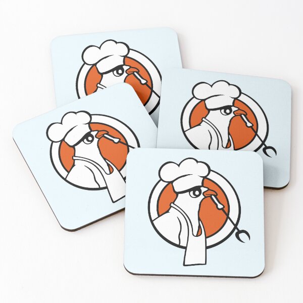 Item preview, Bird grilling sausage delicious BBQ food barbecue designed and sold by shirt-o-mat.