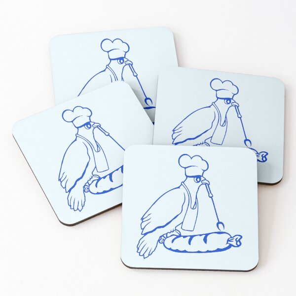 Item preview, Bird grilling sausage delicious BBQ food barbecue designed and sold by shirt-o-mat.