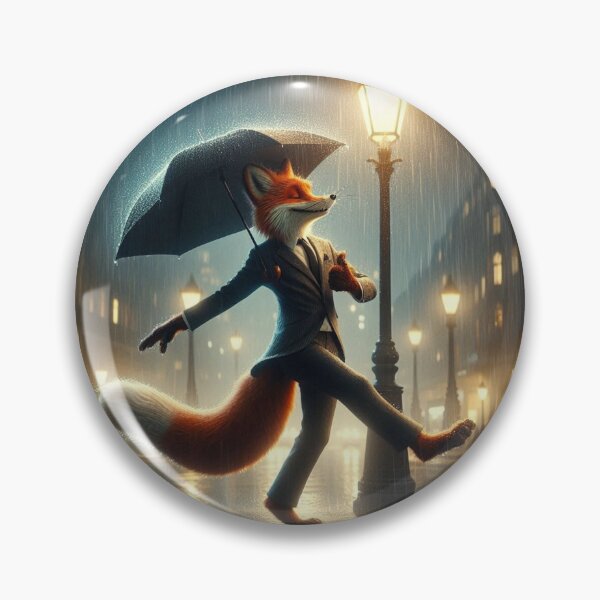 Item preview, the cute fox dancing in the rain designed and sold by Dogandesighn.