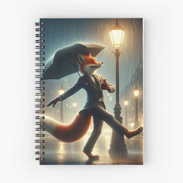 Item preview, the cute fox dancing in the rain designed and sold by Dogandesighn.