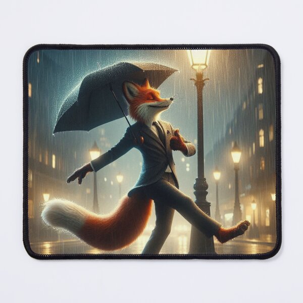 Item preview, the cute fox dancing in the rain designed and sold by Dogandesighn.
