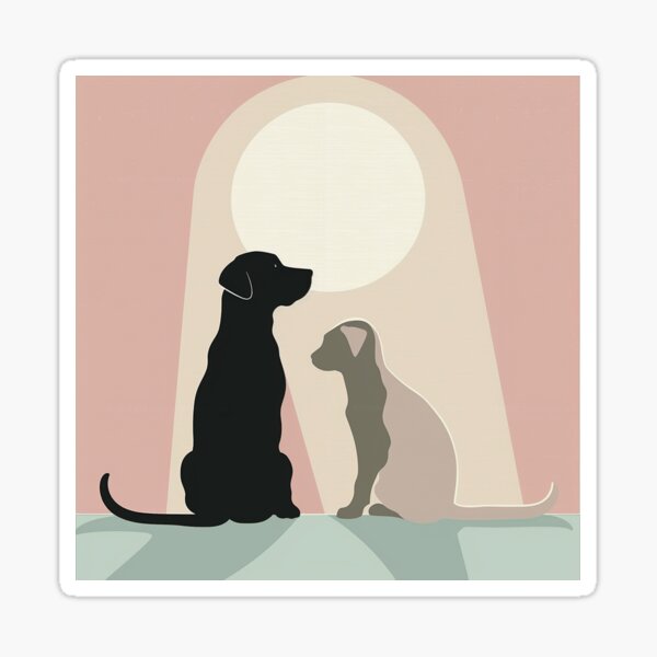 Item preview, Clean Line Pets – Minimalist Dog and Cat Vector Art designed and sold by JohnFore66.