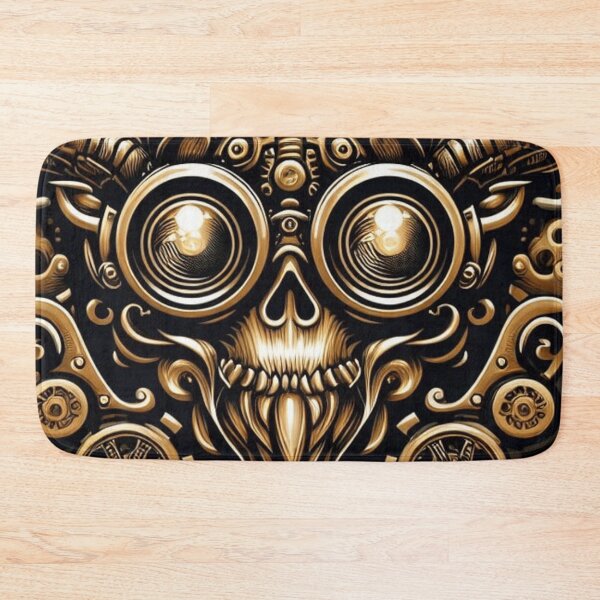 Item preview, Steampunk Ram Skull Sticker – Brass Gears & Cogs Art designed and sold by DIQDESIGN.
