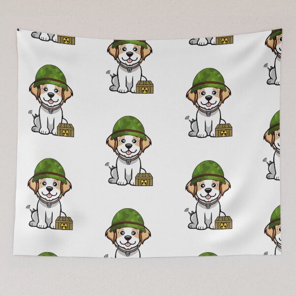 Item preview, Army Soldier Happy Dog designed and sold by Pet Station.