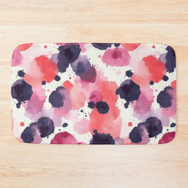 Item preview, Abstract Watercolor Ink Splatter Pattern in Pink and Purple designed and sold by ImagineCorner.