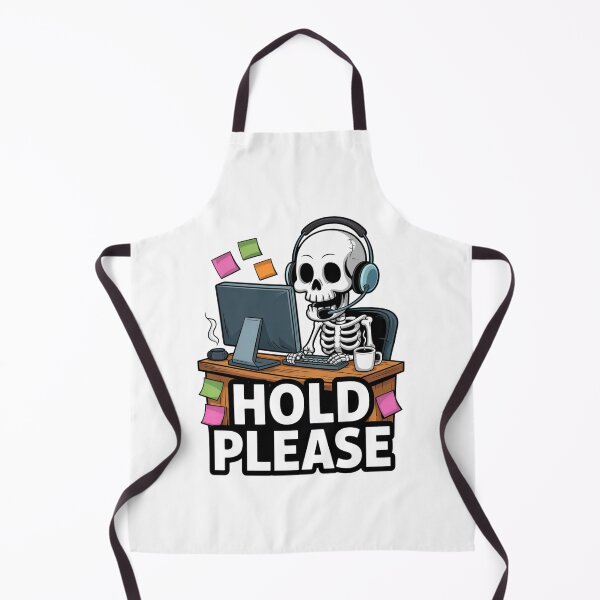 Item preview, Hold Please Funny Skeleton Waiting at Customer Service designed and sold by Taans-Creation.