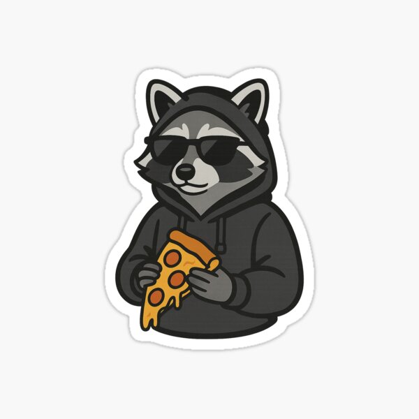 Item preview, Racoon with Pizza designed and sold by ZenoIzen.