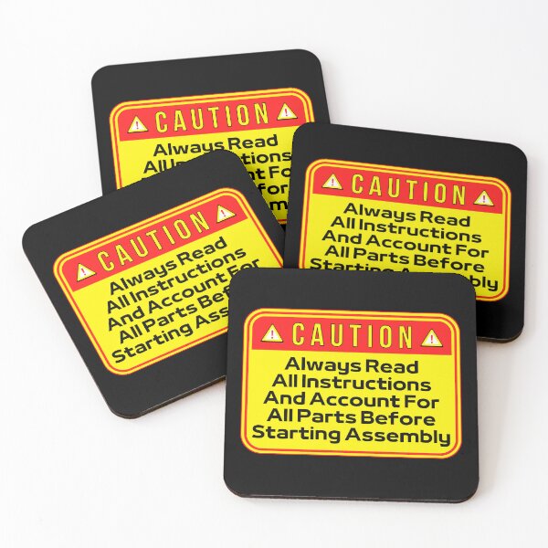 Item preview, CAUTION:  Always Read All Instructions And Account For All Parts Before Starting Assembly - funny warning signs designed and sold by DesignsFromTW-S.
