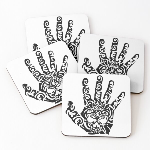 Item preview, tribal hand skull designed and sold by Achille3777.
