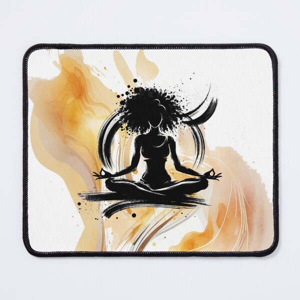 Item preview, Afro Girl in a Yoga Pose 3 designed and sold by Made-by-Gus.