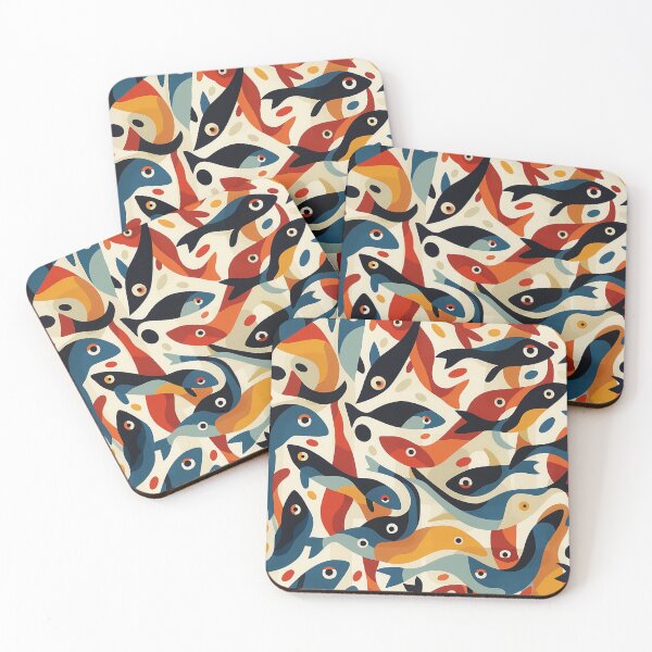 Item preview, Catch the Wave: Bold Abstract Fish! designed and sold by mittie101.