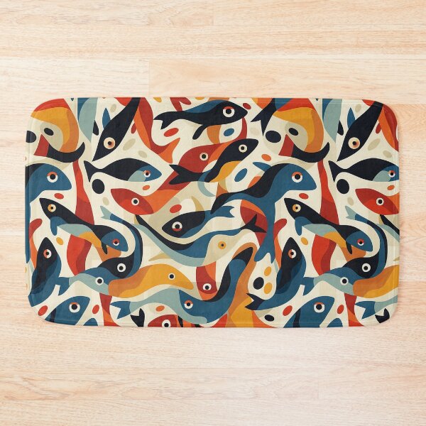 Item preview, Catch the Wave: Bold Abstract Fish! designed and sold by mittie101.