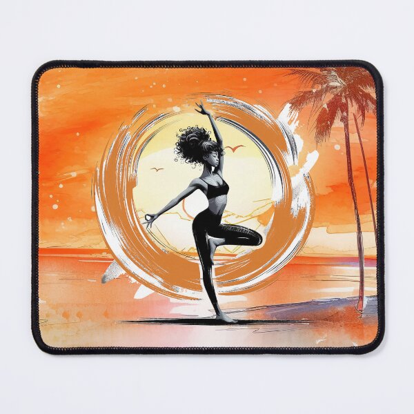 Item preview, Afro Girl in a Yoga Pose 5 designed and sold by Made-by-Gus.