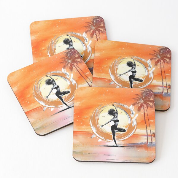 Item preview, Afro Girl in a Yoga Pose 5 designed and sold by Made-by-Gus.