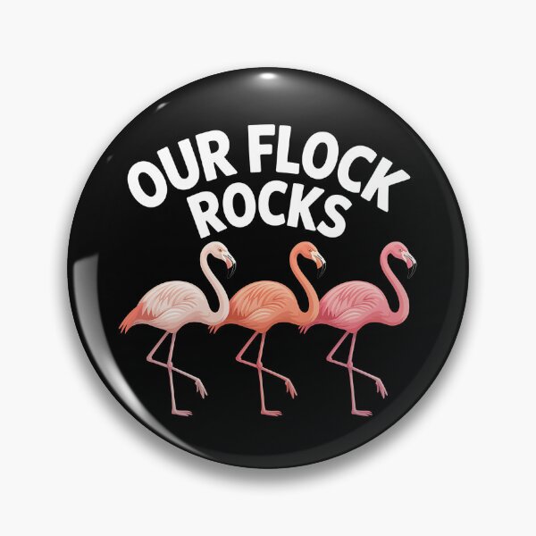 Item preview, Our Flock Rocks - It’s the perfect gift for anyone who loves flamingos and their unique flock. designed and sold by ZyziowskyArt.