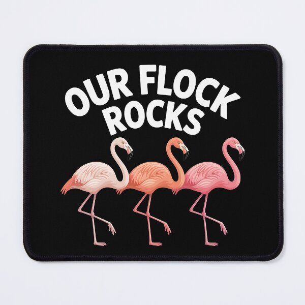 Item preview, Our Flock Rocks - It’s the perfect gift for anyone who loves flamingos and their unique flock. designed and sold by ZyziowskyArt.