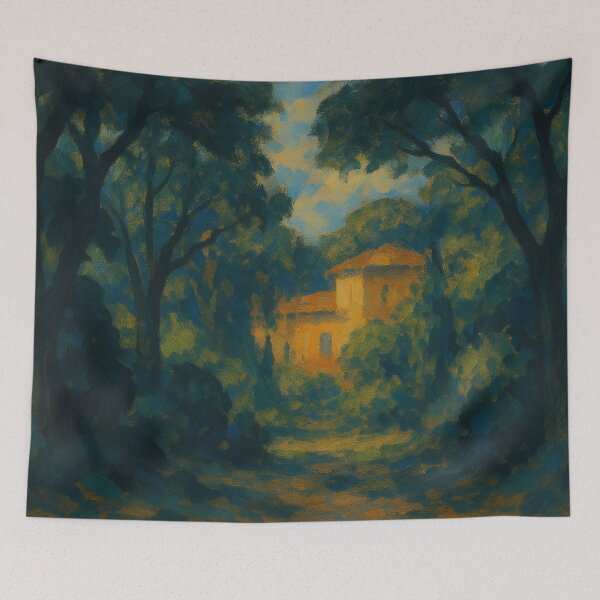 Item preview, Impressionistic nature with building designed and sold by Sigtrix.