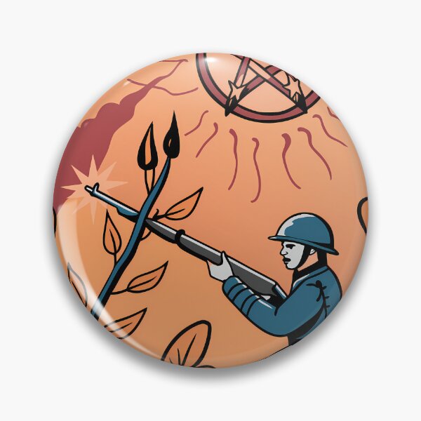 Item preview, Warriors Military Surreal Battlefields Explosions Colors War Illustration designed and sold by ART ATTACK ZONE.
