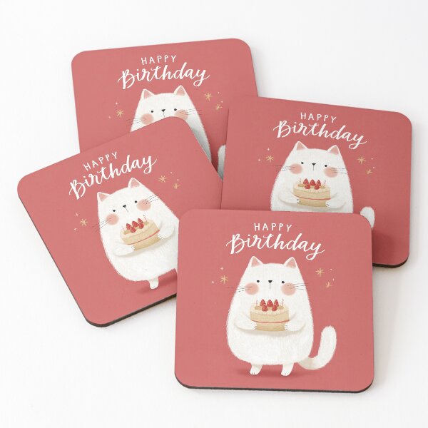 Item preview, Happy Birthday Cat designed and sold by Made-by-Gus.