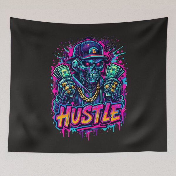 Item preview, Hustle Zombie Bling T-Shirt designed and sold by Thaivi Design.