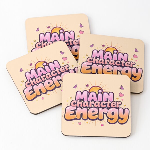 Item preview, Main Character Energy – Aesthetic Typography Design designed and sold by GracefulPODshop.