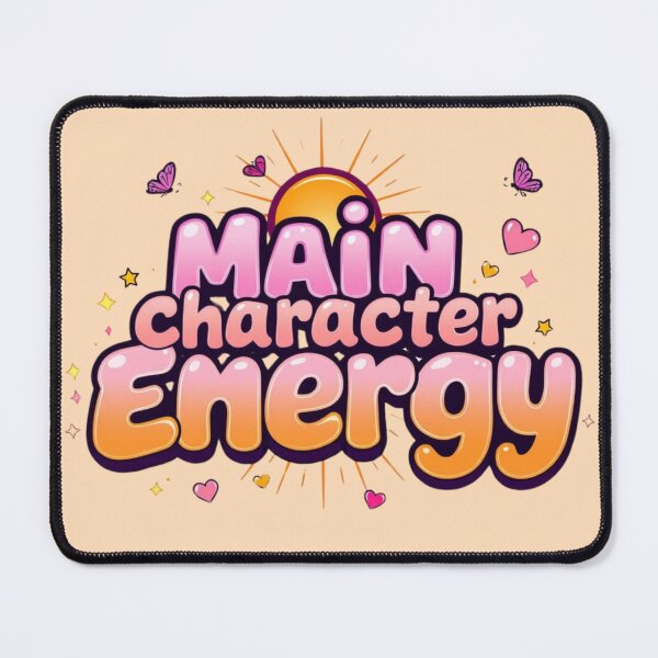 Item preview, Main Character Energy – Aesthetic Typography Design designed and sold by GracefulPODshop.