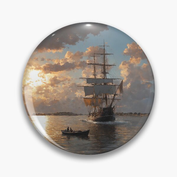 Item preview, Sailing ship enters the harbor designed and sold by Made-by-Gus.