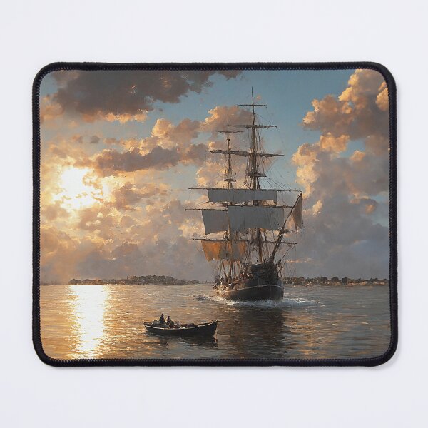 Item preview, Sailing ship enters the harbor designed and sold by Made-by-Gus.