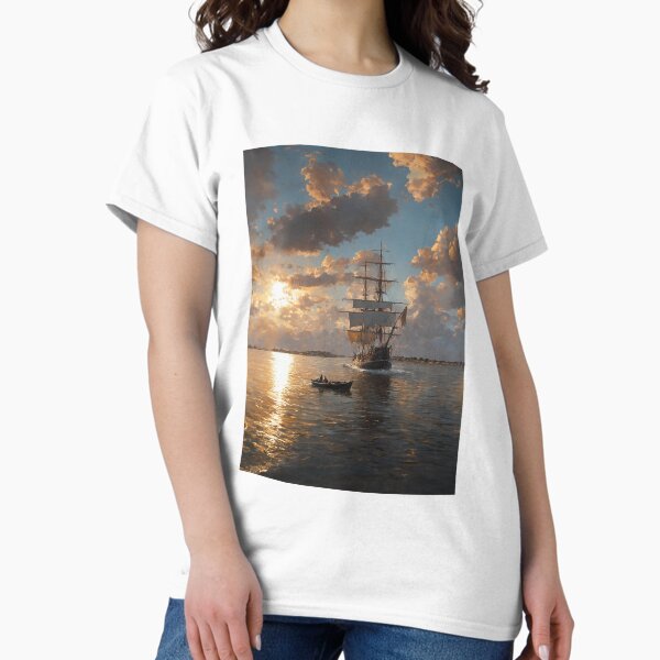 Item preview, Sailing ship enters the harbor designed and sold by Made-by-Gus.