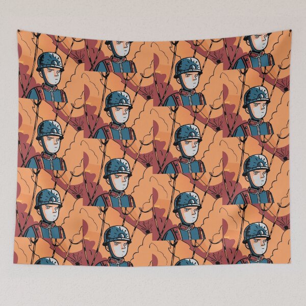 Item preview, Toy Military Surreal Battlefields Explosions Colors War Illustration designed and sold by ART ATTACK ZONE.