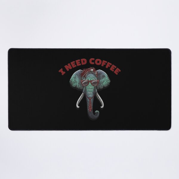 Item preview, embroidery badge style cool worker elephant - i need coffee designed and sold by hayrpictures.