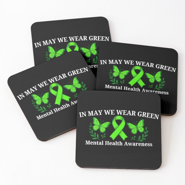 Item preview, Green Heart In May We Wear Green Mental Health Awareness  designed and sold by kawaiivsglitch.