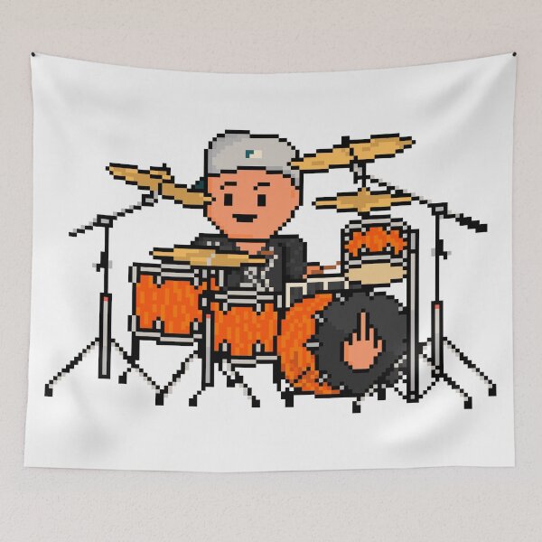 Item preview, Rock Battle Funk Pixel Drum Legend designed and sold by gkillerb.