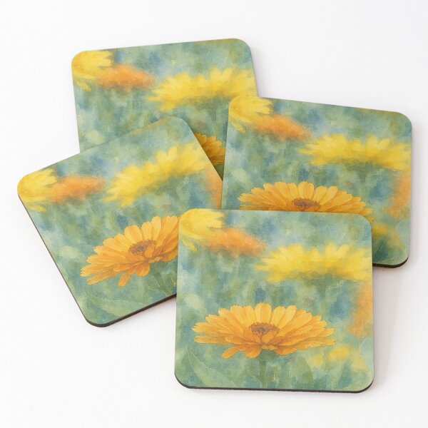 Item preview, Golden Marigold – AI-Assisted Watercolor from My Original Photo designed and sold by Pacika.