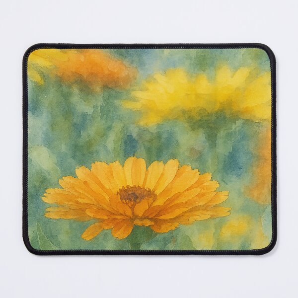 Item preview, Golden Marigold – AI-Assisted Watercolor from My Original Photo designed and sold by Pacika.