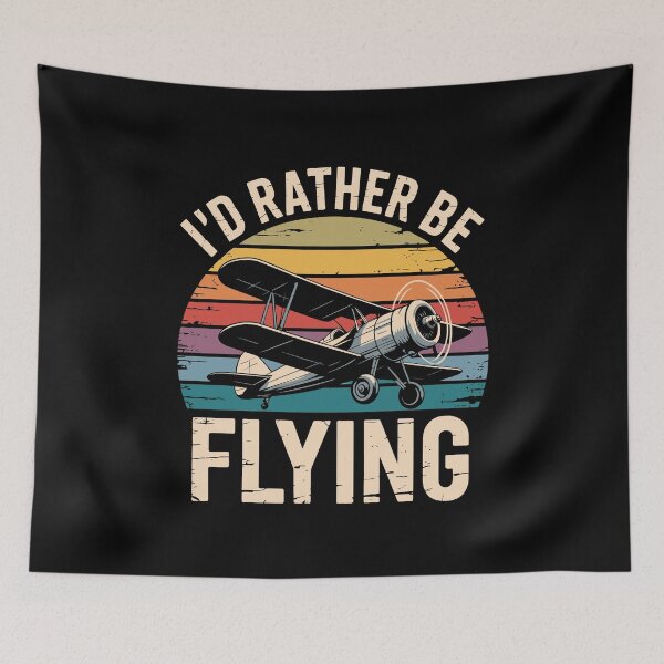 Item preview, I'd Rather Be Flying Funny Aviation Retro designed and sold by tmerchtrends.