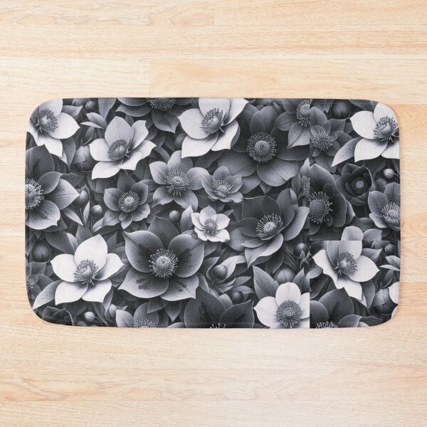 Item preview, blackwhite hellebore flowers designed and sold by Dogandesighn.