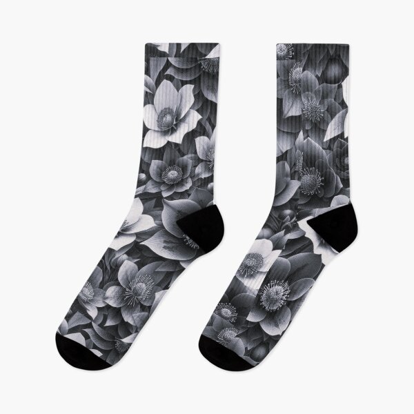 Item preview, blackwhite hellebore flowers designed and sold by Dogandesighn.