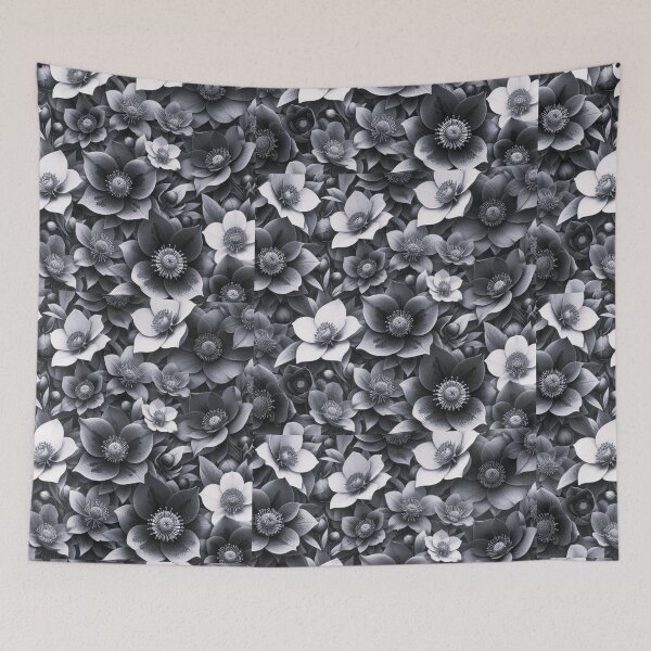 Item preview, blackwhite hellebore flowers designed and sold by Dogandesighn.
