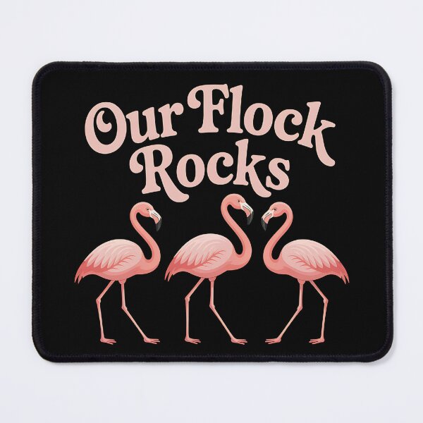 Item preview, Our Flock Rocks - It’s the perfect gift for anyone who loves flamingos and their unique flock. designed and sold by ZyziowskyArt.
