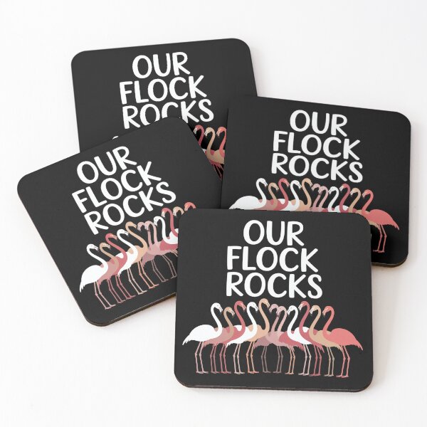 Item preview, Our Flock Rocks - It’s the perfect gift for anyone who loves flamingos and their unique flock. designed and sold by ZyziowskyArt.