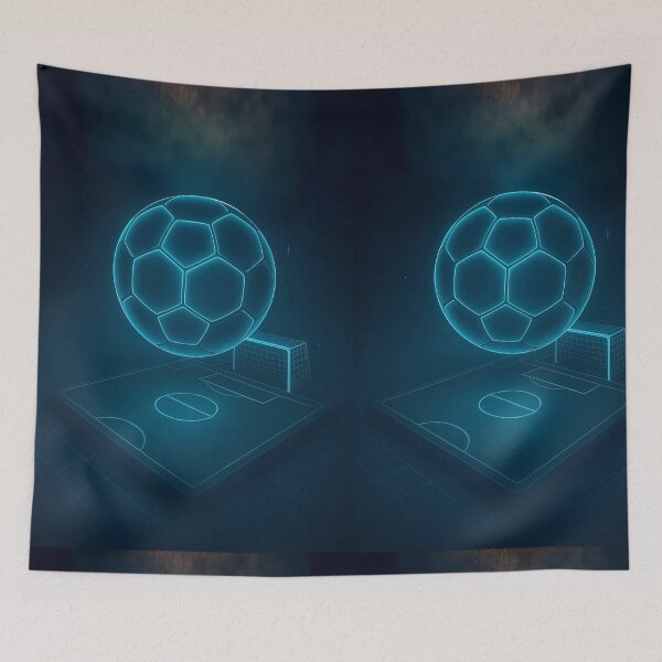 Item preview, Neon Futuristic Soccer Field Art designed and sold by Istyak7.