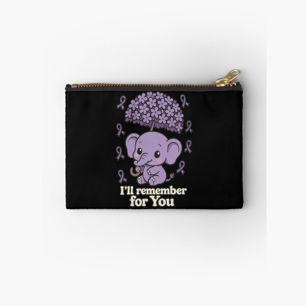 Item preview, I'll Remember For You Purple Elephant Alzheimers Awareness  designed and sold by TomFrontierArt.