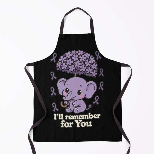 Item preview, I'll Remember For You Purple Elephant Alzheimers Awareness designed and sold by TomFrontierArt.