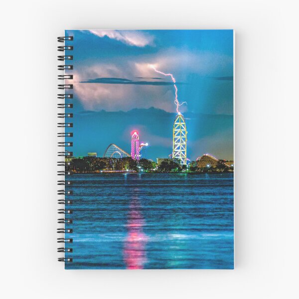 Item preview, Lightning Storm Above Cedar Point Amusement Park Sandusky Ohio 8-8-2018 designed and sold by DaveFilm.