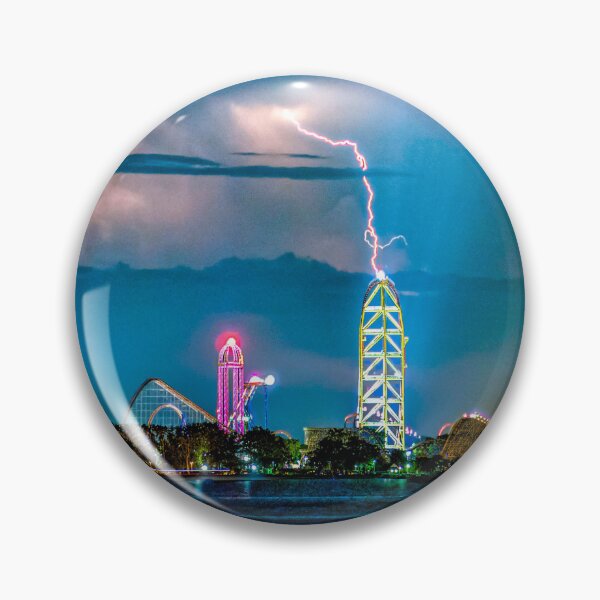 Item preview, Lightning Storm Above Cedar Point Amusement Park Sandusky Ohio 8-8-2018 designed and sold by DaveFilm.