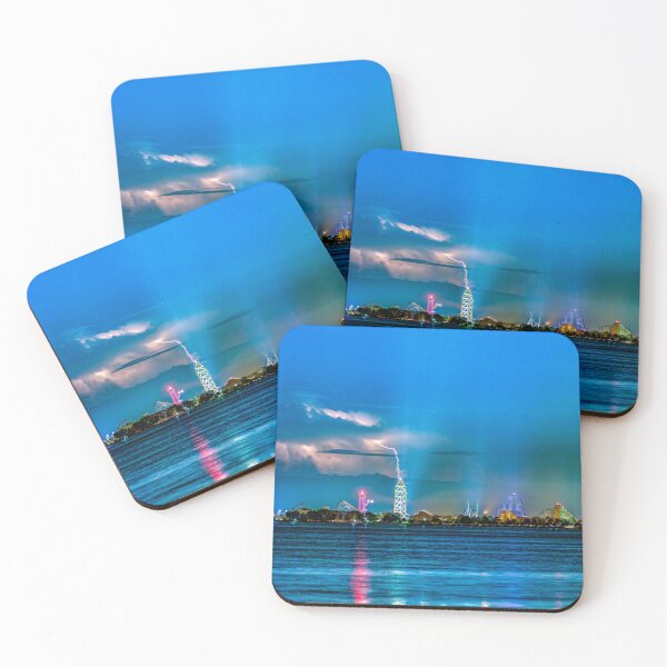 Item preview, Lightning Storm Above Cedar Point Amusement Park Sandusky Ohio 8-8-2018 designed and sold by DaveFilm.