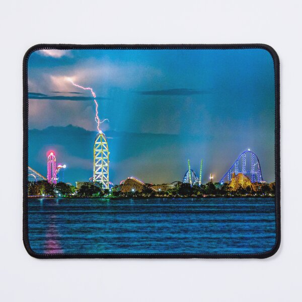 Item preview, Lightning Storm Above Cedar Point Amusement Park Sandusky Ohio 8-8-2018 designed and sold by DaveFilm.