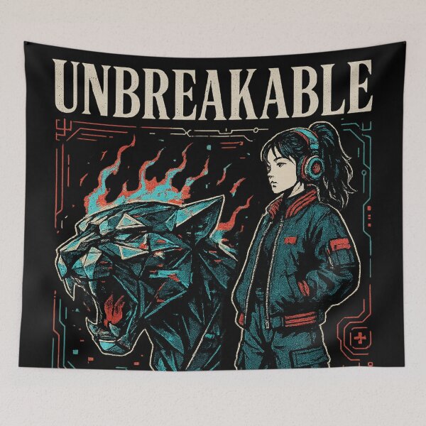 Item preview, Unbreakable Crystal Panther – Vaporwave Cyber Streetwear Fusion designed and sold by Rushurban.
